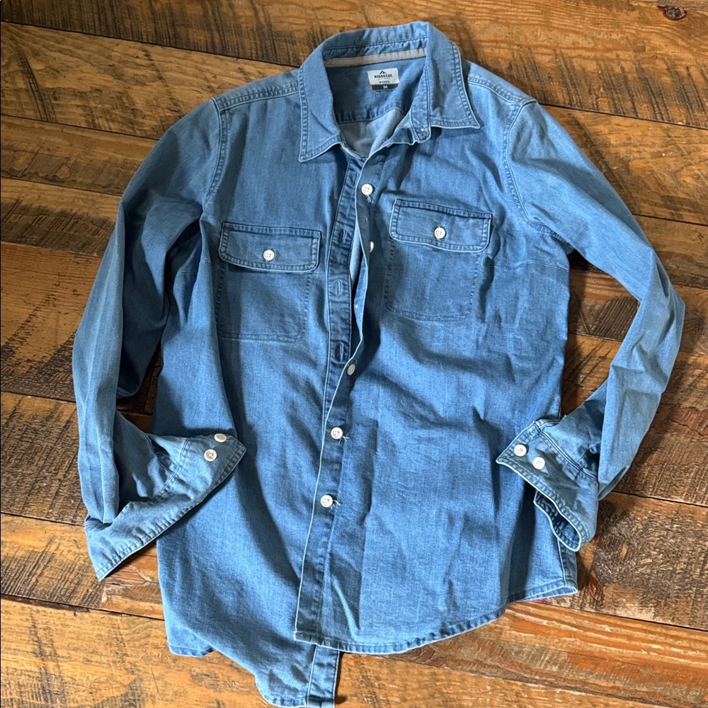 Blue Denim Button-Up Shirt